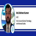 Interview Mr D Rohan Kumar HOD at Vels Institute of Science Technology and Advanced Studies Chennai